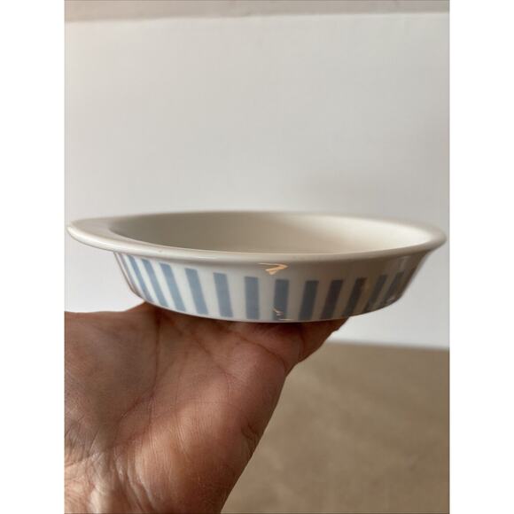 Schonwald Germany Lukull Feuerfest Shallow Baking Dish Blue Stripes Still Life - Picture 9 of 9